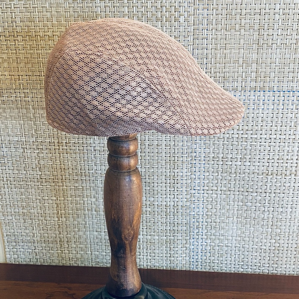 🌟HP🌟NWOT Tan Unisex Mesh Breathable Summer Flat Cap OS